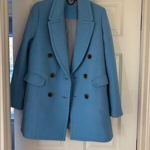 Vintage Wool Peacoat light blue double-breasted